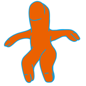 orange thumb man
