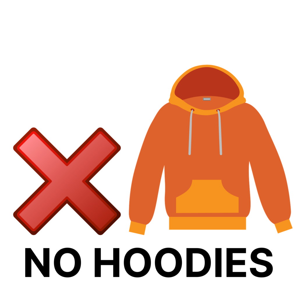 orange hoody. no hoodies.