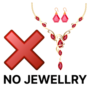 necklace and earings with cross. No jewellry